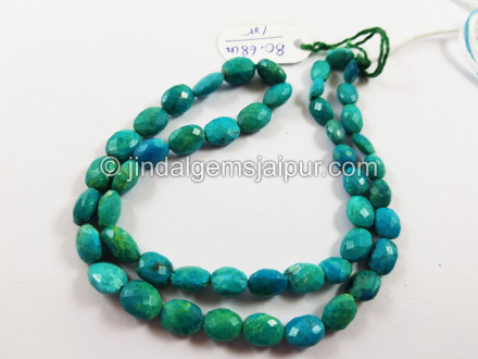 Blue Chrysocolla Faceted Oval Beads